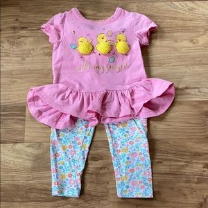 Easter, springtime outfit with cute glitter detail